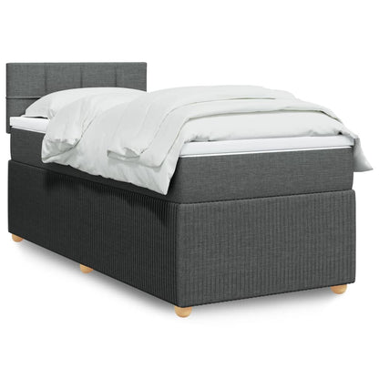 Cama Box Spring Con Colchón Tela