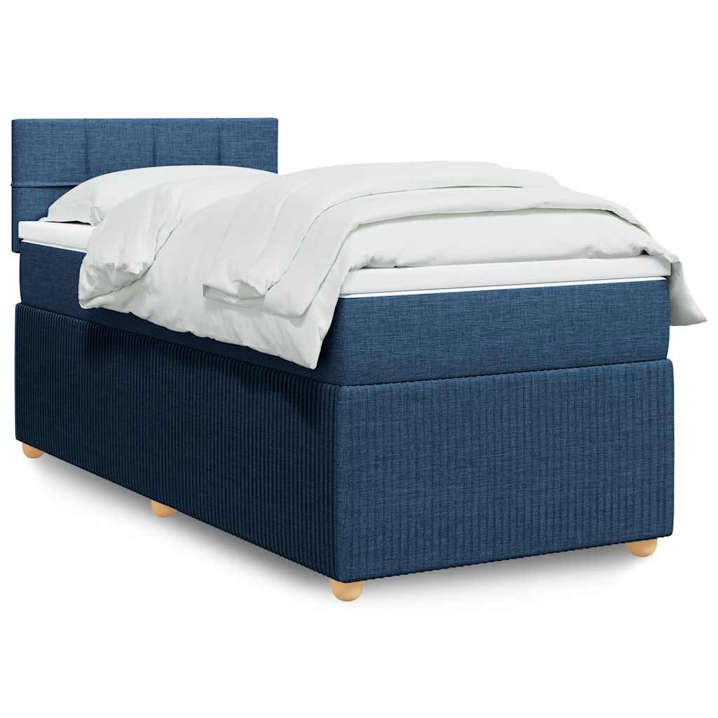 Cama Box Spring Con Colchón Tela