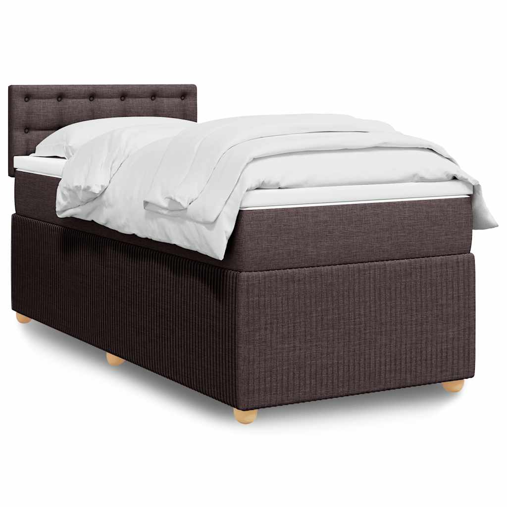Cama Box Spring Con Colchón Tela