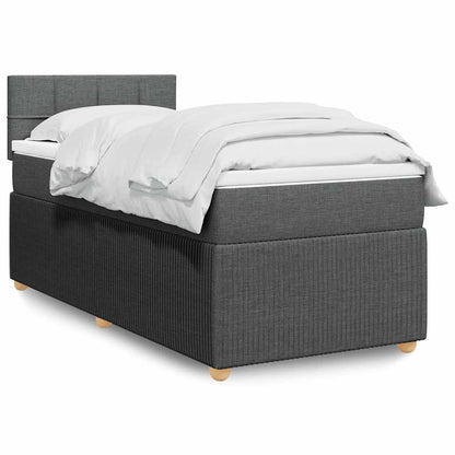Cama Box Spring Con Colchón Tela
