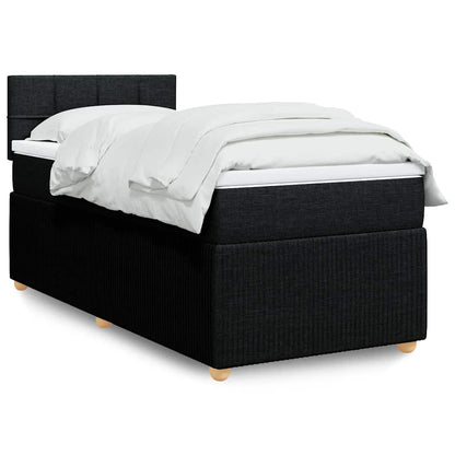Cama Box Spring Con Colchón Tela