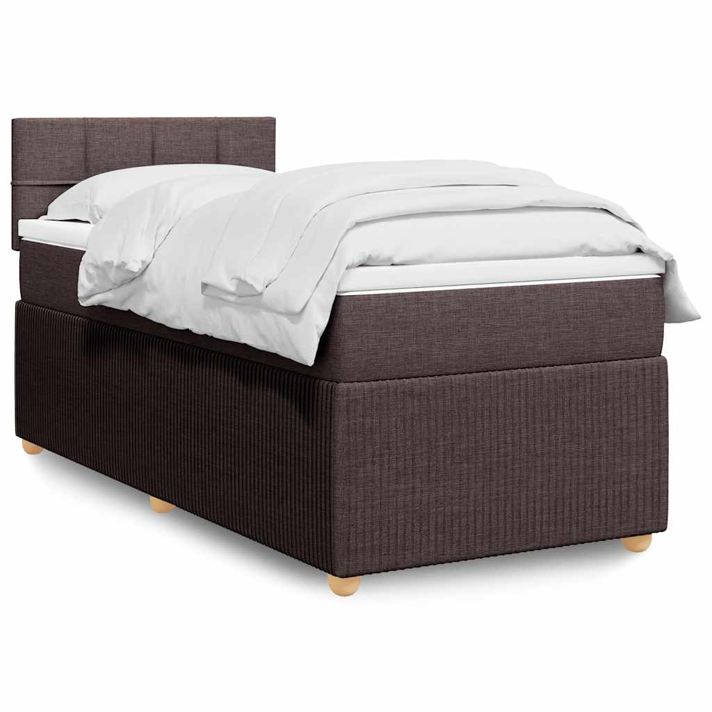 Cama Box Spring Con Colchón Tela
