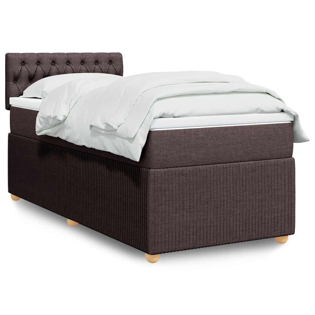 Cama Box Spring Con Colchón Tela