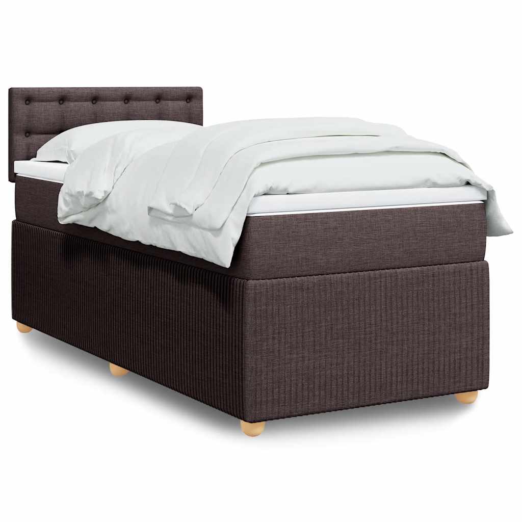 Cama Box Spring Con Colchón Tela