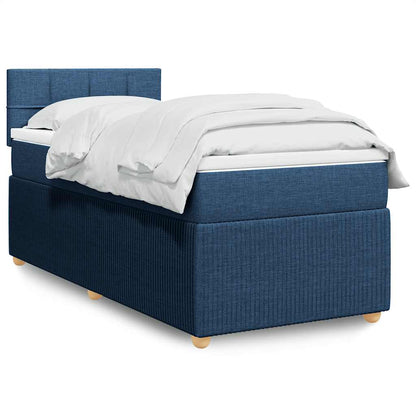 Cama Box Spring Con Colchón Tela