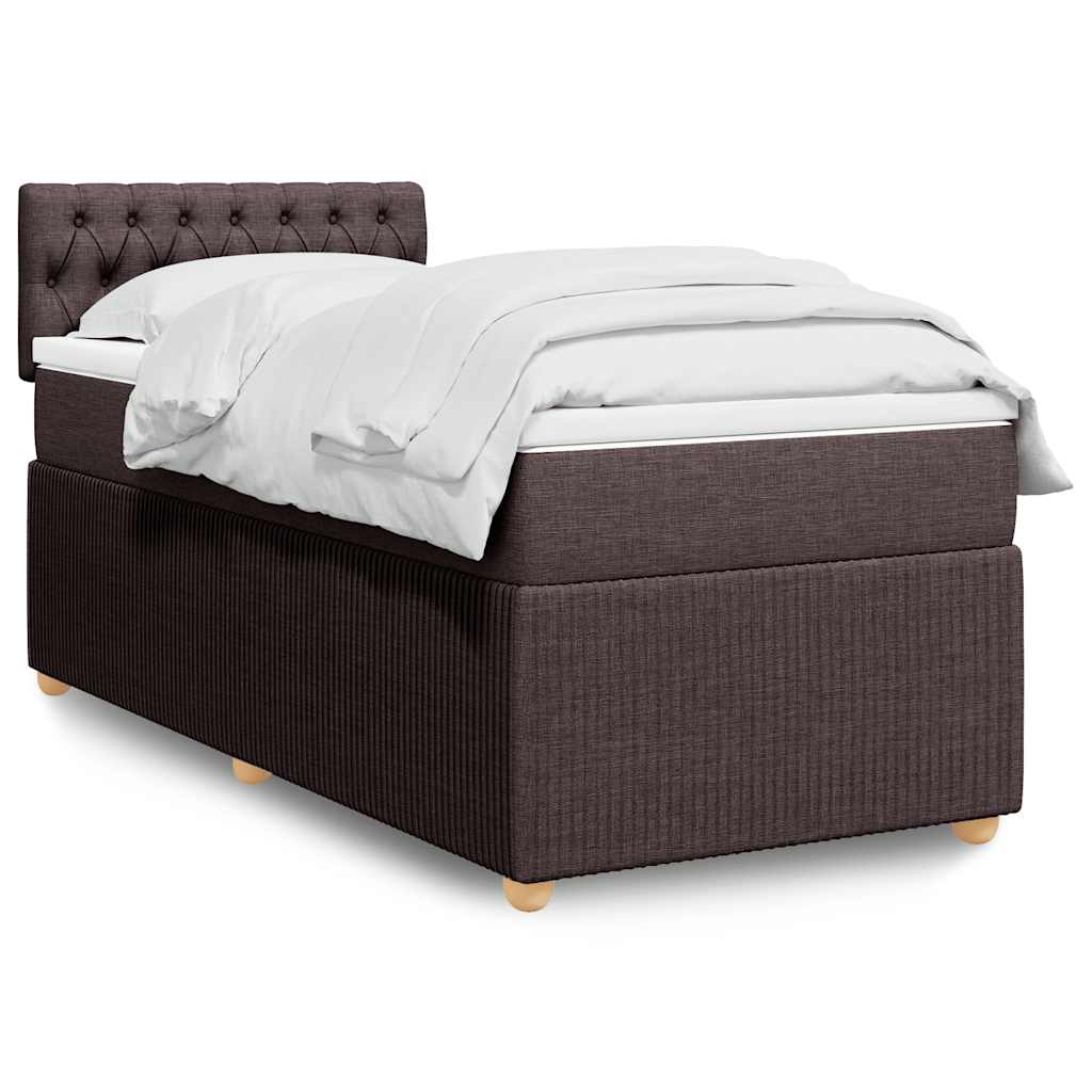 Cama Box Spring Con Colchón Tela