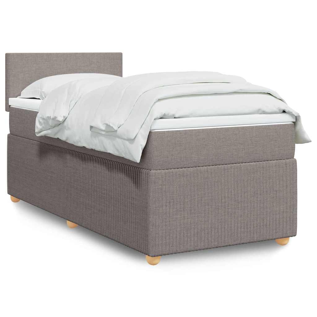 Cama Box Spring Con Colchón Tela
