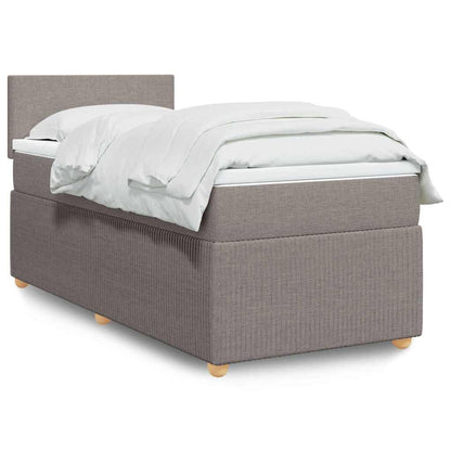 Cama Box Spring Con Colchón Tela