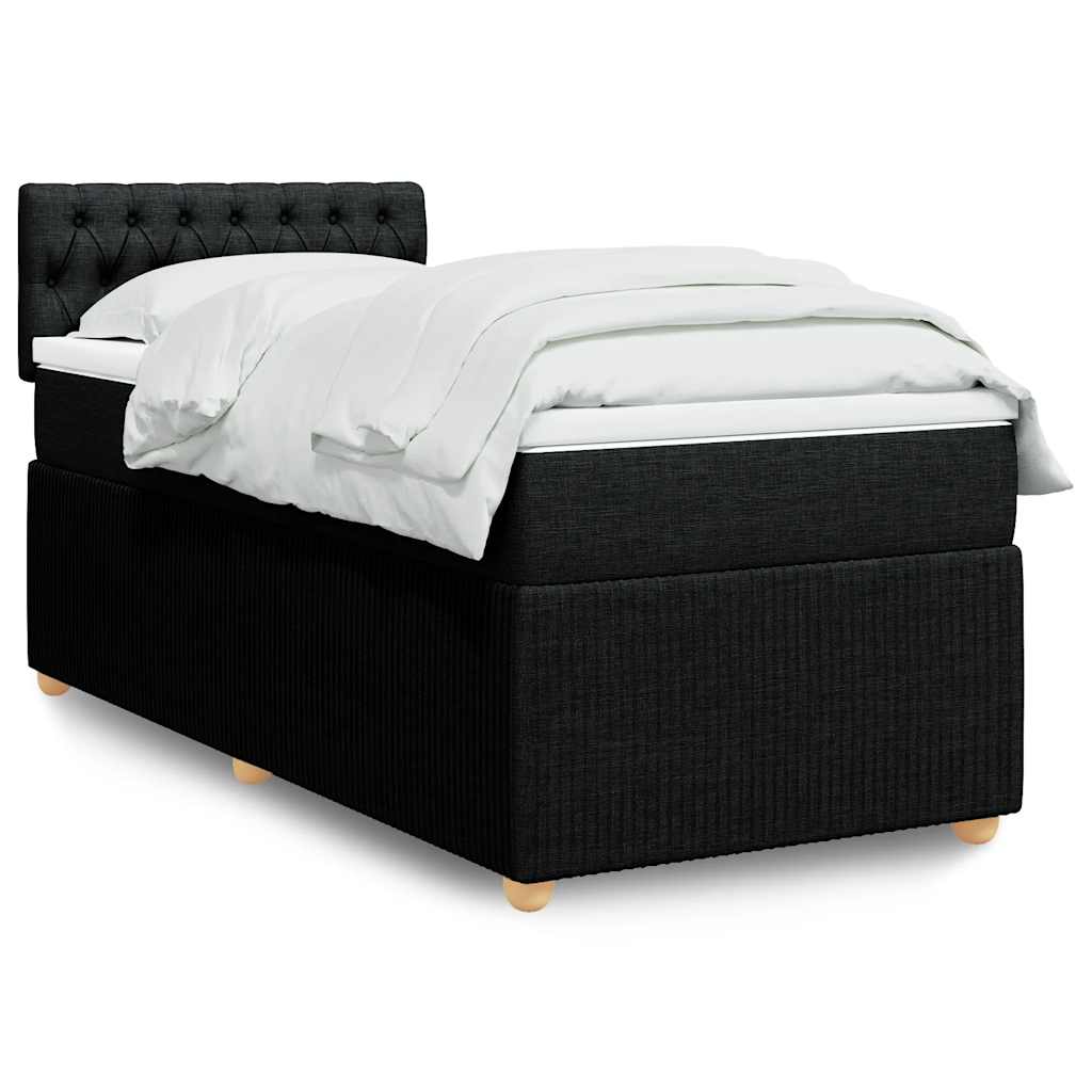 Cama Box Spring Con Colchón Tela