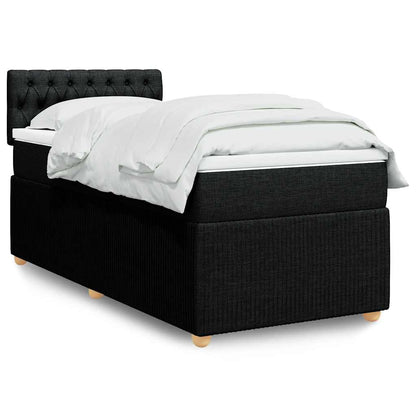 Cama Box Spring Con Colchón Tela