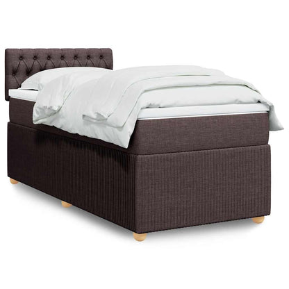 Cama Box Spring Con Colchón Tela