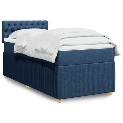 Cama Box Spring Con Colchón Tela