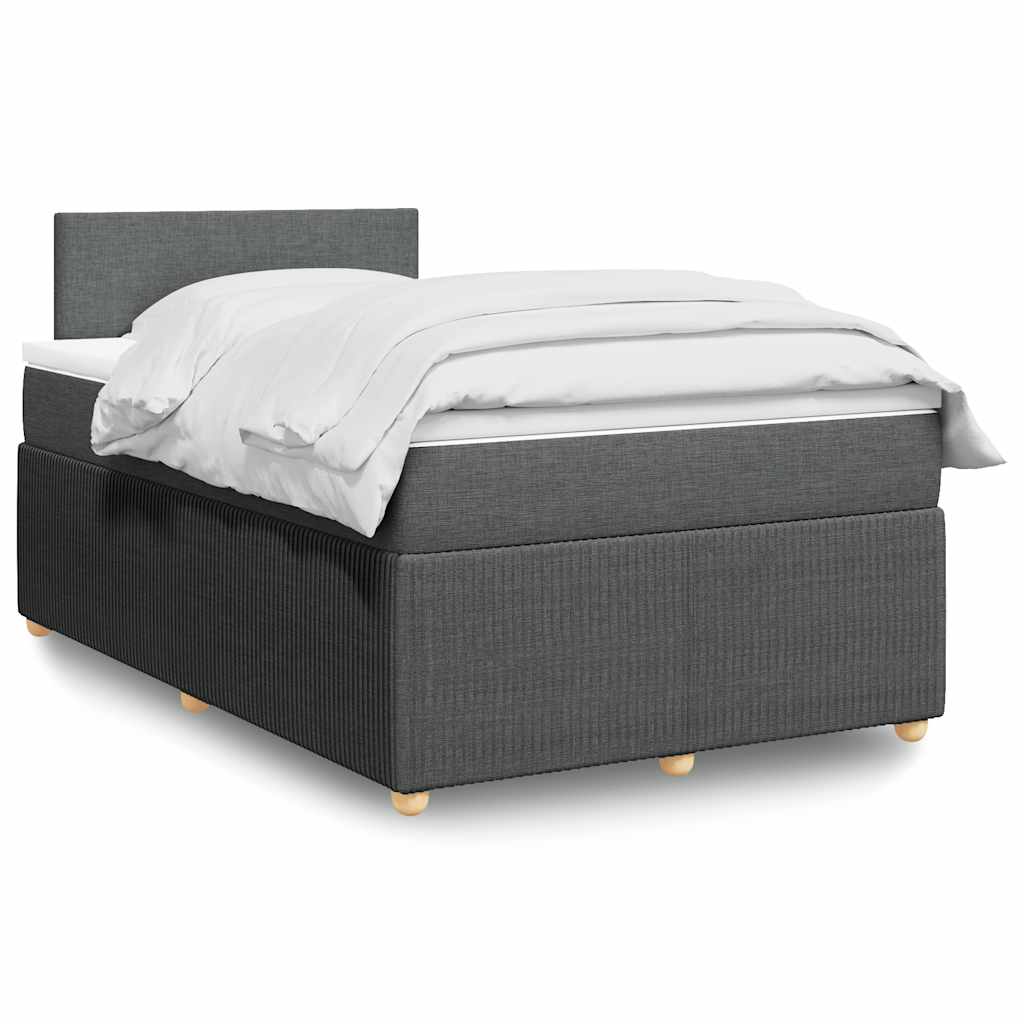 Cama Box Spring Con Colchón Tela