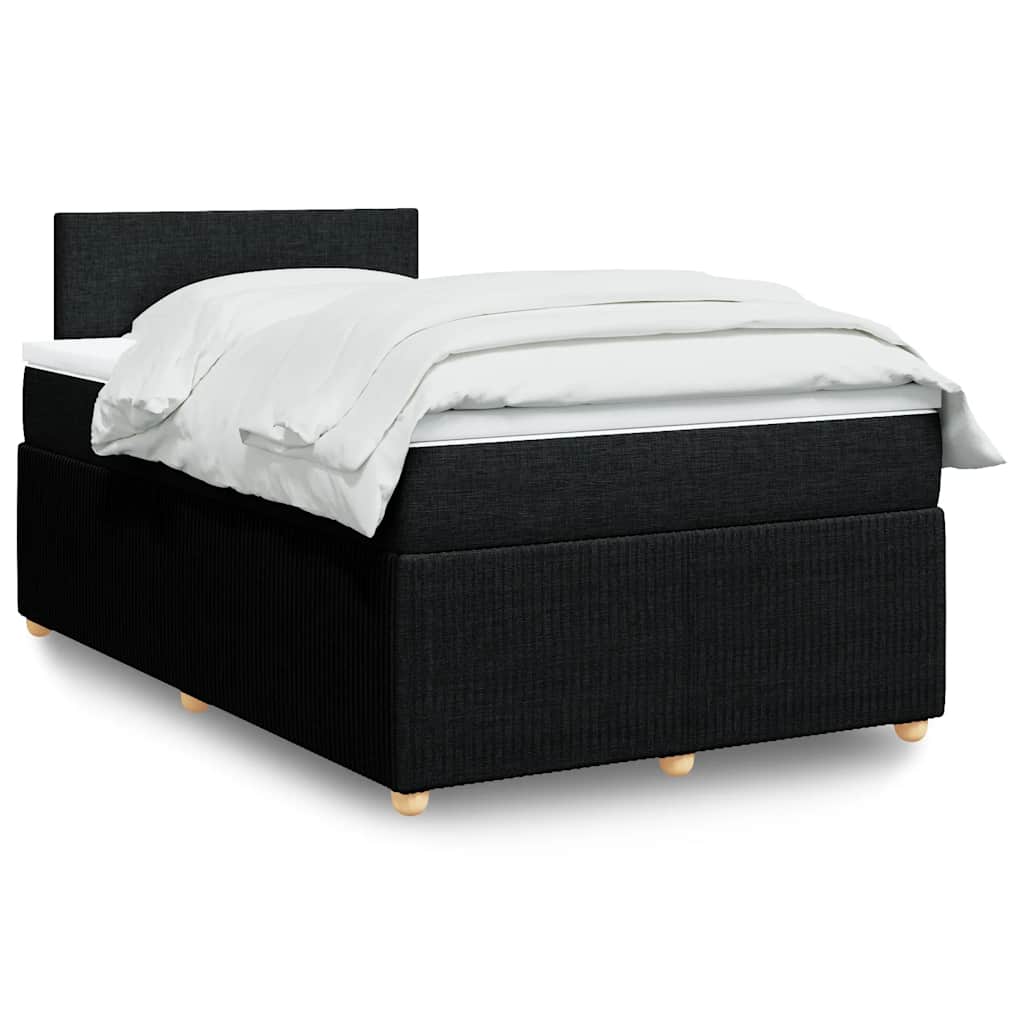 Cama Box Spring Con Colchón Tela