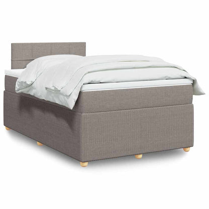 Cama Box Spring Con Colchón Tela