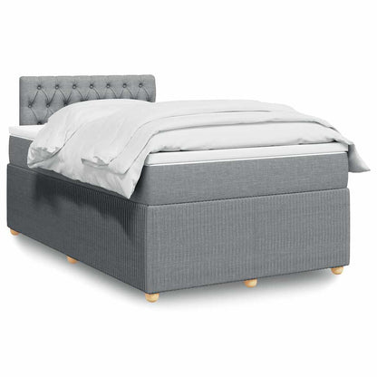 Cama Box Spring Con Colchón Tela