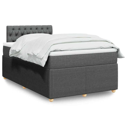 Cama Box Spring Con Colchón Tela