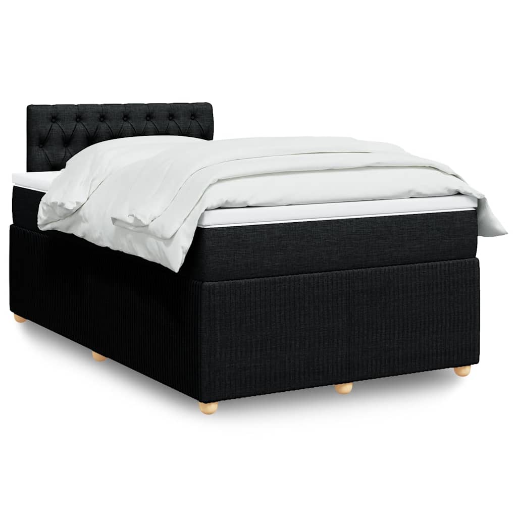 Cama Box Spring Con Colchón Tela