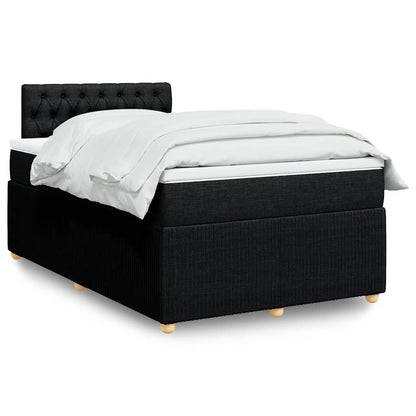 Cama Box Spring Con Colchón Tela