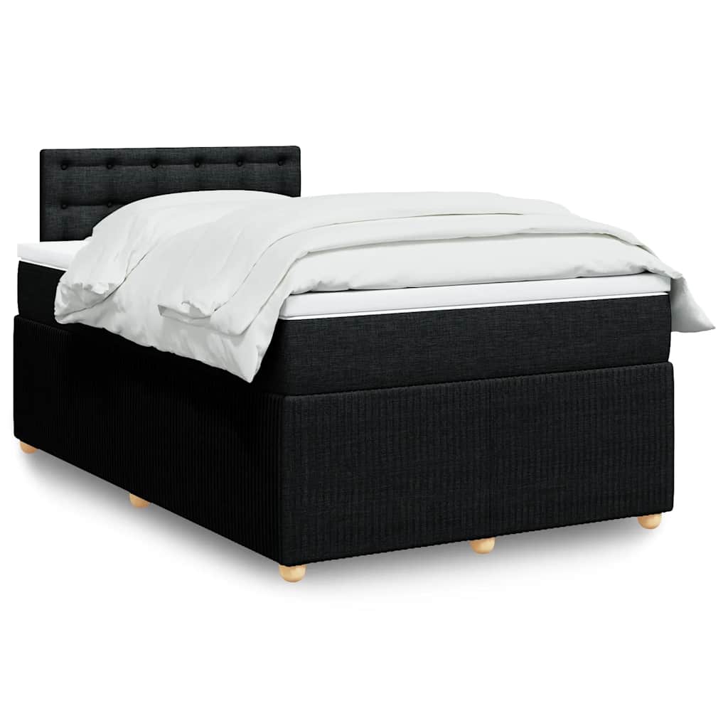 Cama Box Spring Con Colchón Tela
