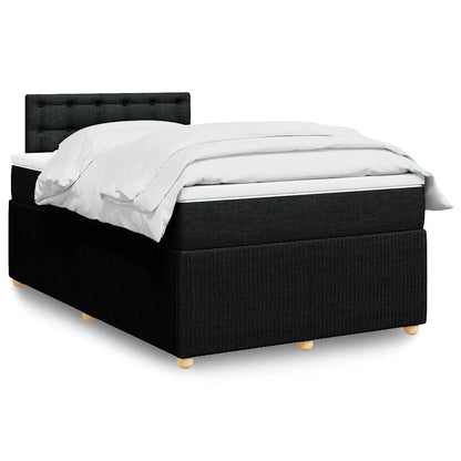 Cama Box Spring Con Colchón Tela