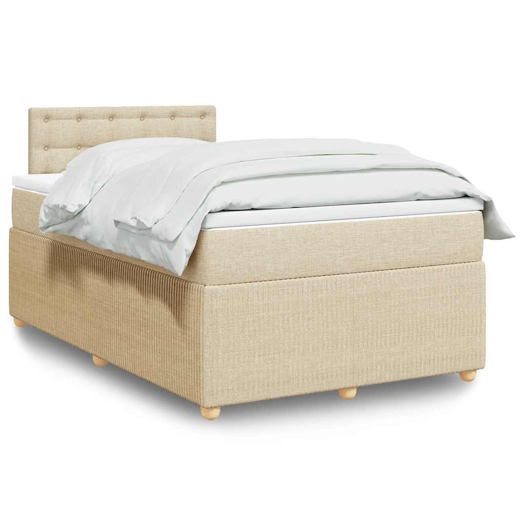 Cama Box Spring Con Colchón Tela