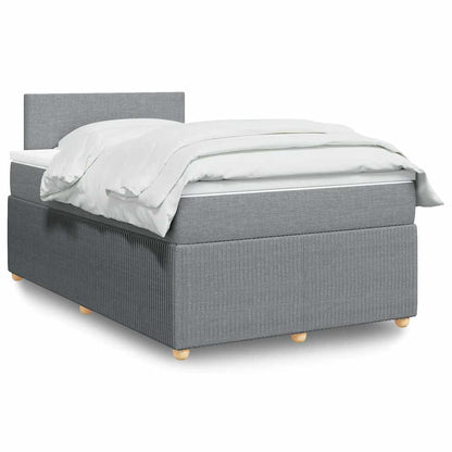Cama Box Spring Con Colchón Tela