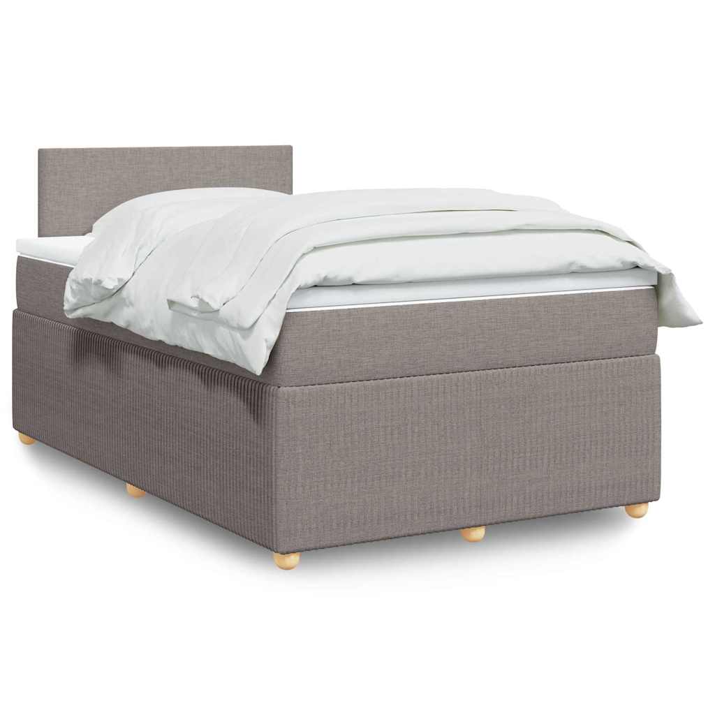 Cama Box Spring Con Colchón Tela
