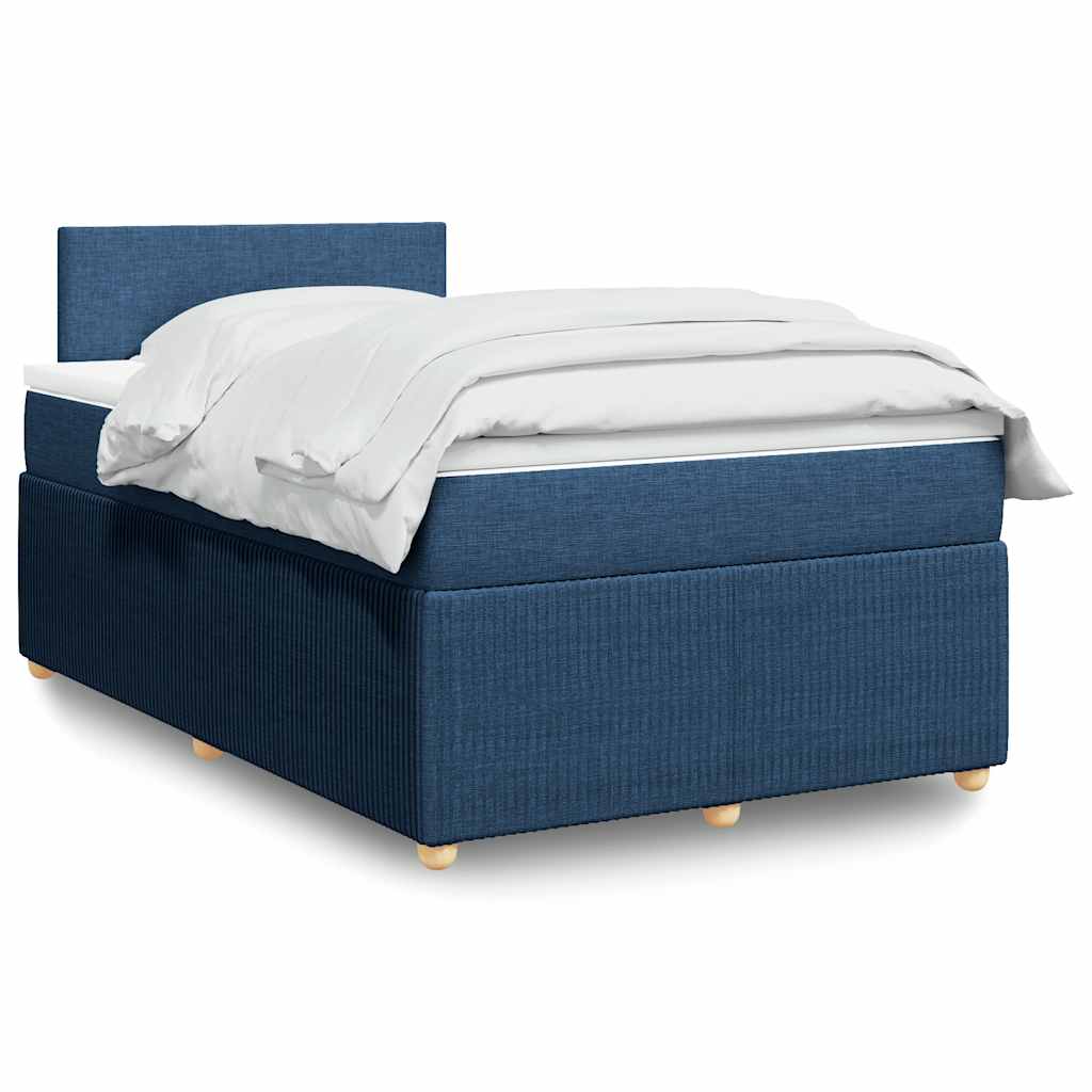 Cama Box Spring Con Colchón Tela