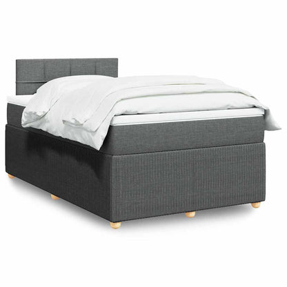 Cama Box Spring Con Colchón Tela