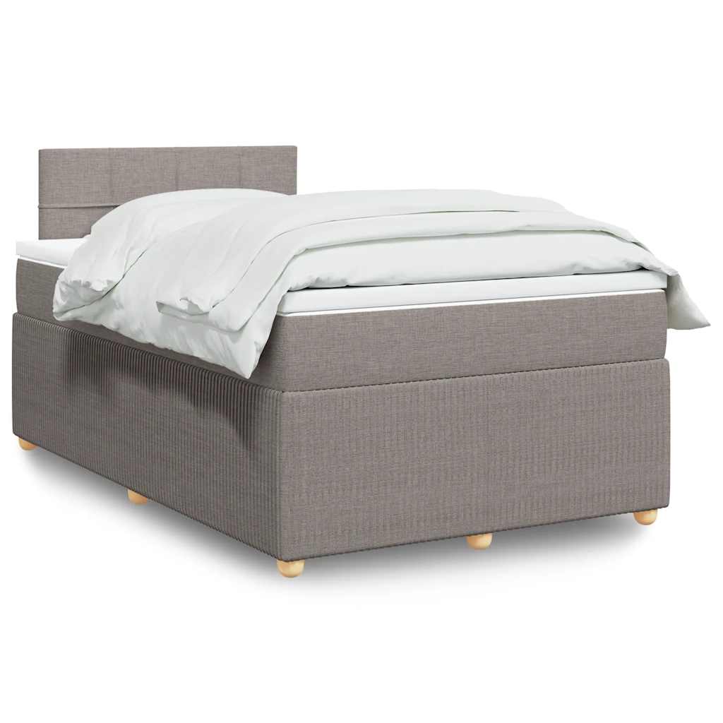 Cama Box Spring Con Colchón Tela