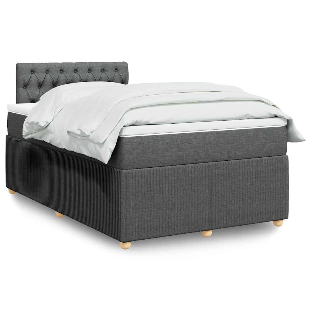 Cama Box Spring Con Colchón Tela