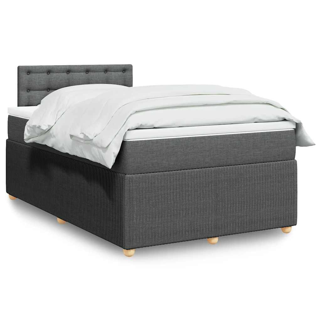 Cama Box Spring Con Colchón Tela