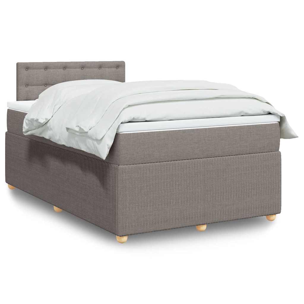 Cama Box Spring Con Colchón Tela