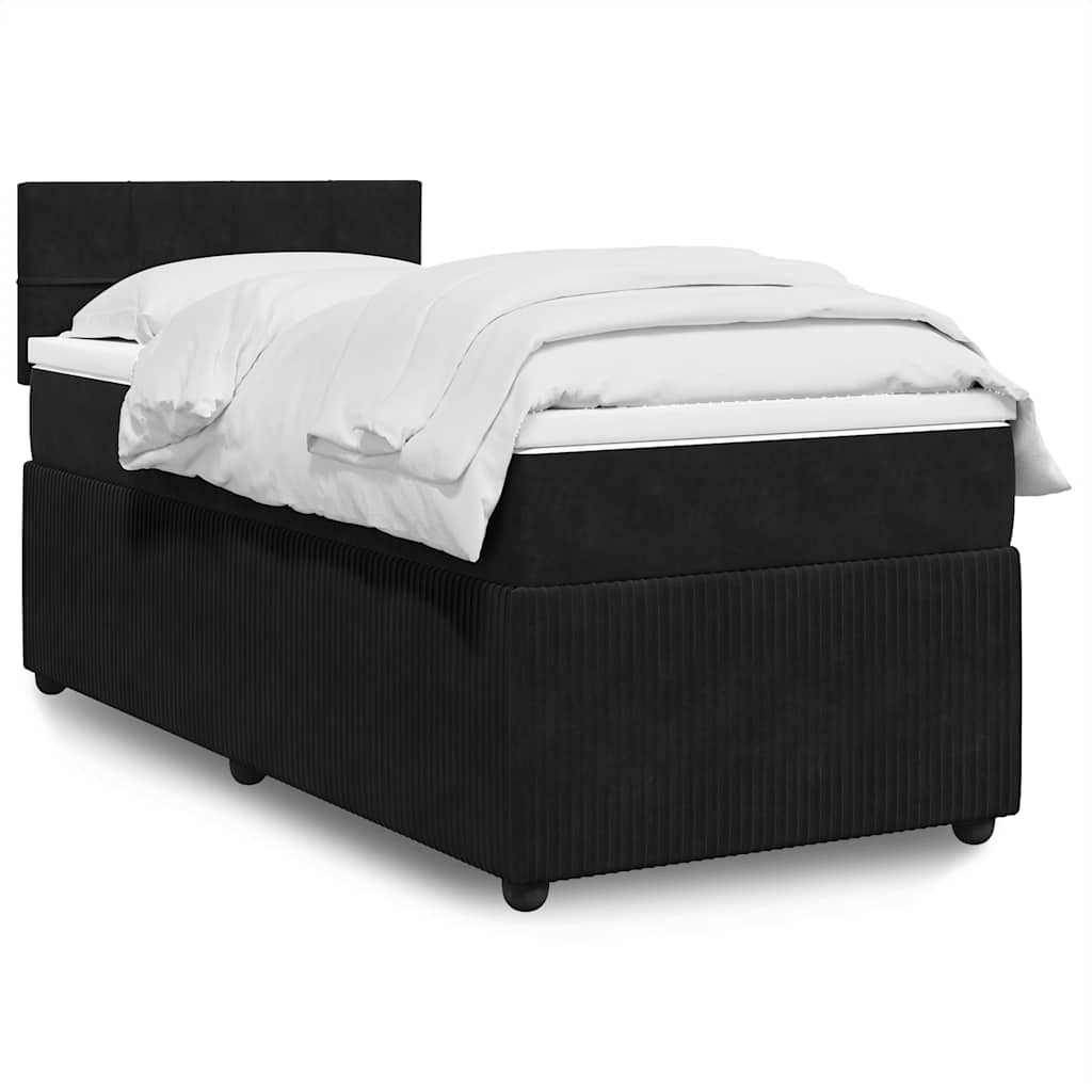 Cama Box Spring Con Colchón Terciopelo