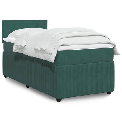 Cama Box Spring Con Colchón Terciopelo