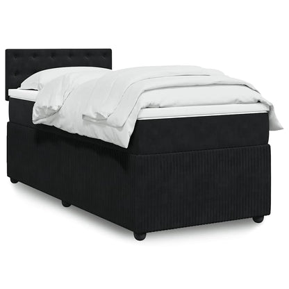 Cama Box Spring Con Colchón Terciopelo