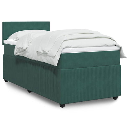 Cama Box Spring Con Colchón Terciopelo