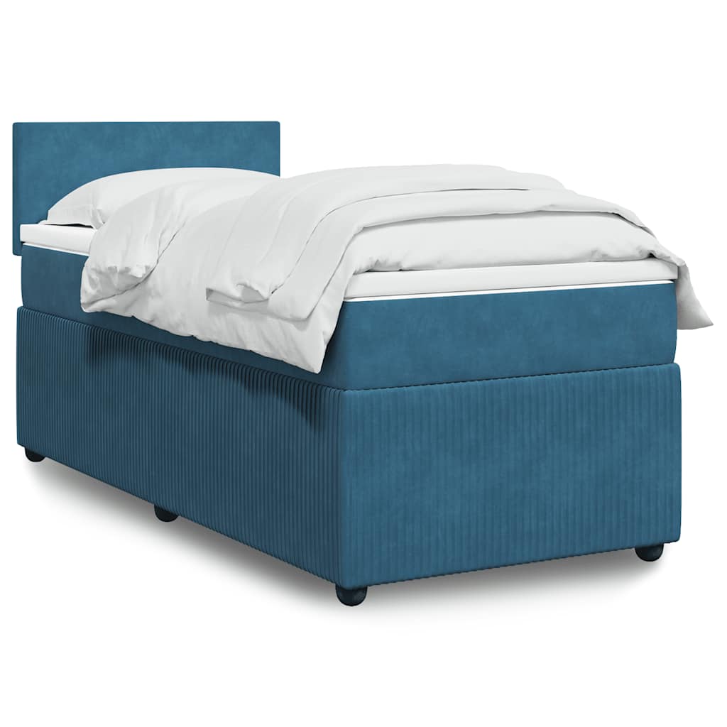 Cama Box Spring Con Colchón Terciopelo