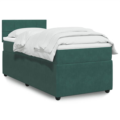 Cama Box Spring Con Colchón Terciopelo