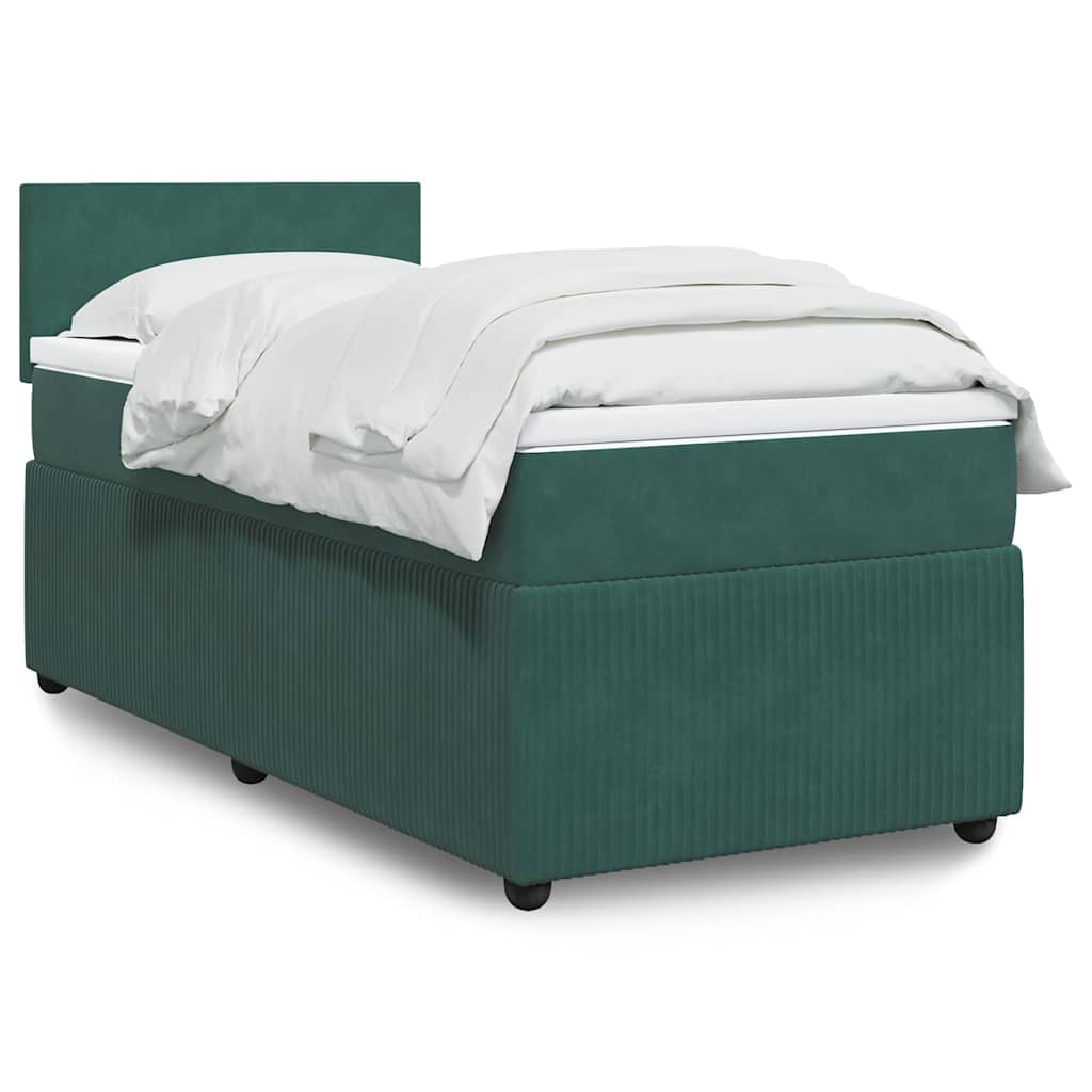 Cama Box Spring Con Colchón Terciopelo