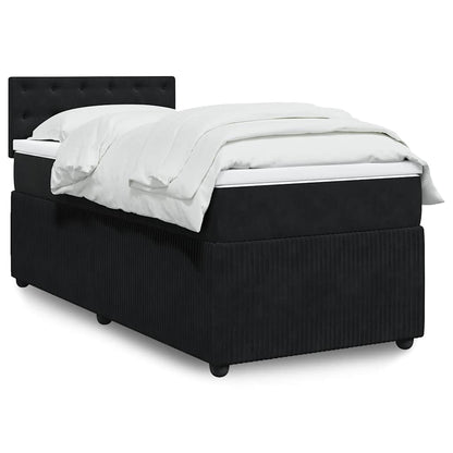 Cama Box Spring Con Colchón Terciopelo