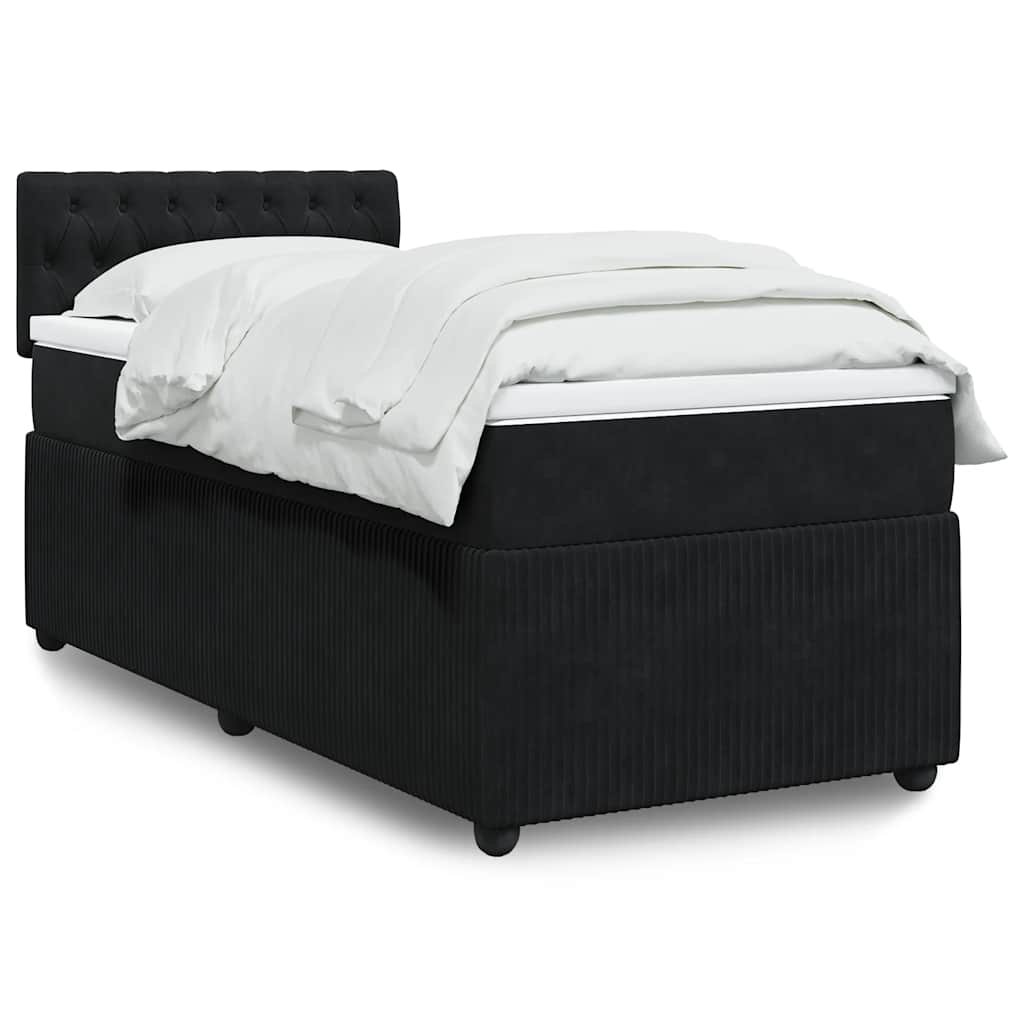 Cama Box Spring Con Colchón Terciopelo
