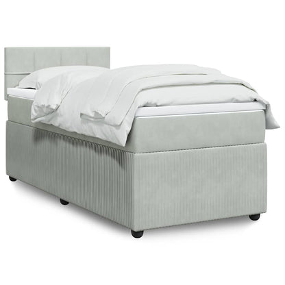 Cama Box Spring Con Colchón Terciopelo