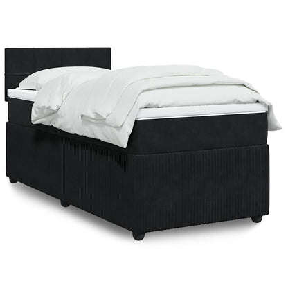 Cama Box Spring Con Colchón Terciopelo