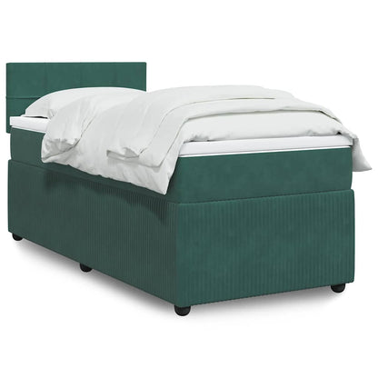 Cama Box Spring Con Colchón Terciopelo