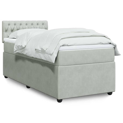 Cama Box Spring Con Colchón Terciopelo