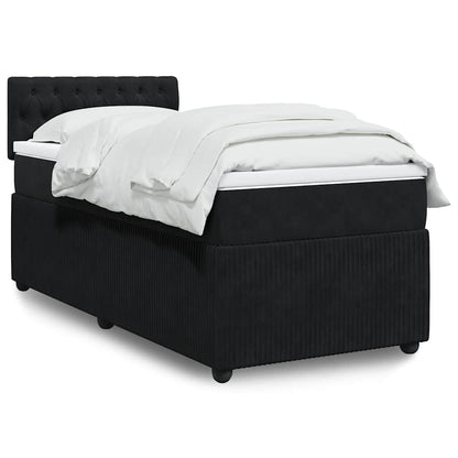 Cama Box Spring Con Colchón Terciopelo
