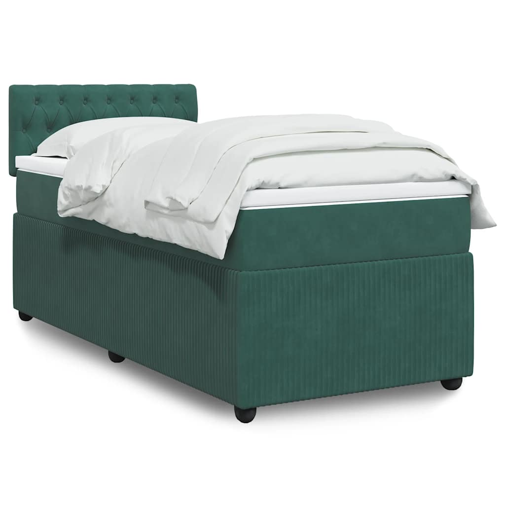 Cama Box Spring Con Colchón Terciopelo