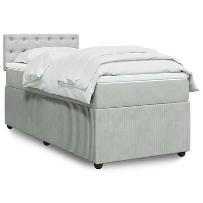 Cama Box Spring Con Colchón Terciopelo
